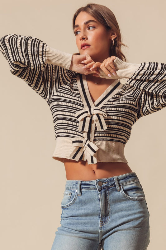 Chic Stripe Cardigan