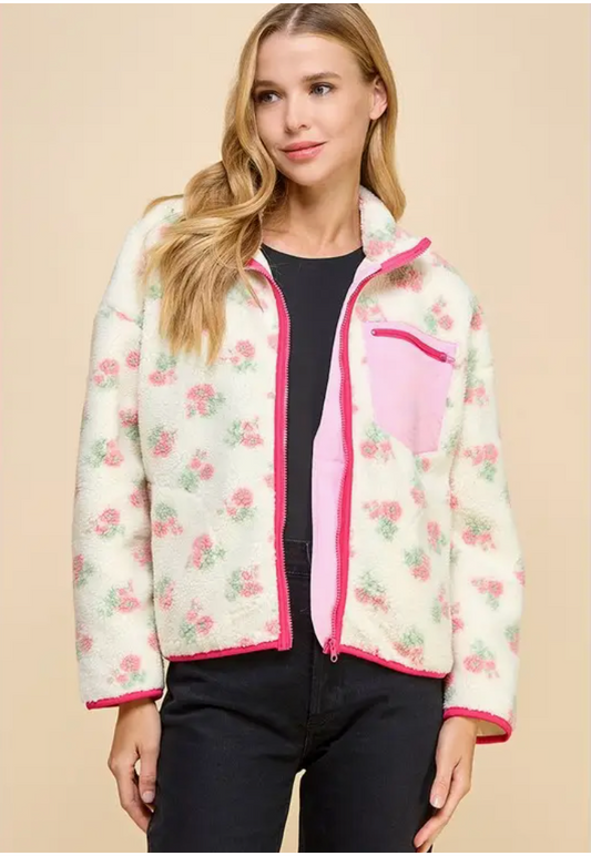Pink Petal Sherpa Jacket