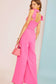 Pretty in Pink Knot Jumpsuit
