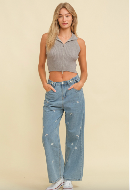 Weekend Zip Up Top